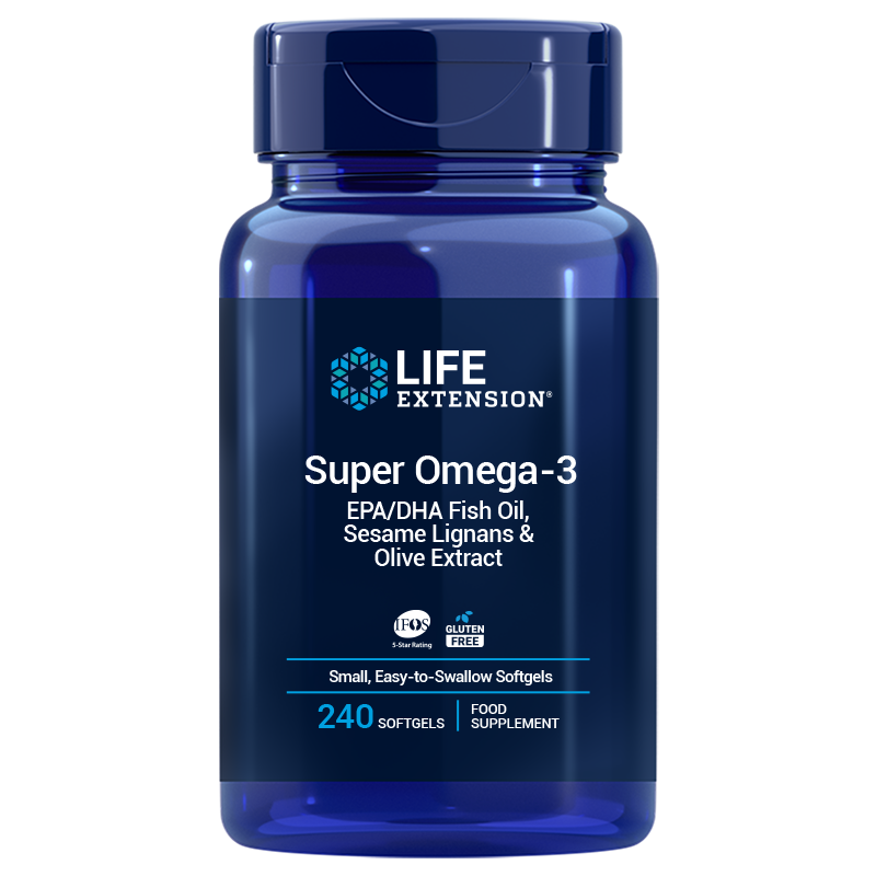 Super Omega-3 EPA/DHA Fish Oil, Sesame Lignans & Olive Extract, EU